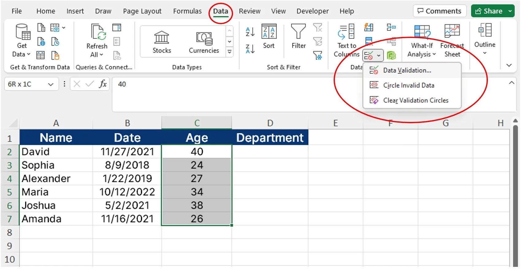 Excel Data Validation (With Examples) | Career Principles