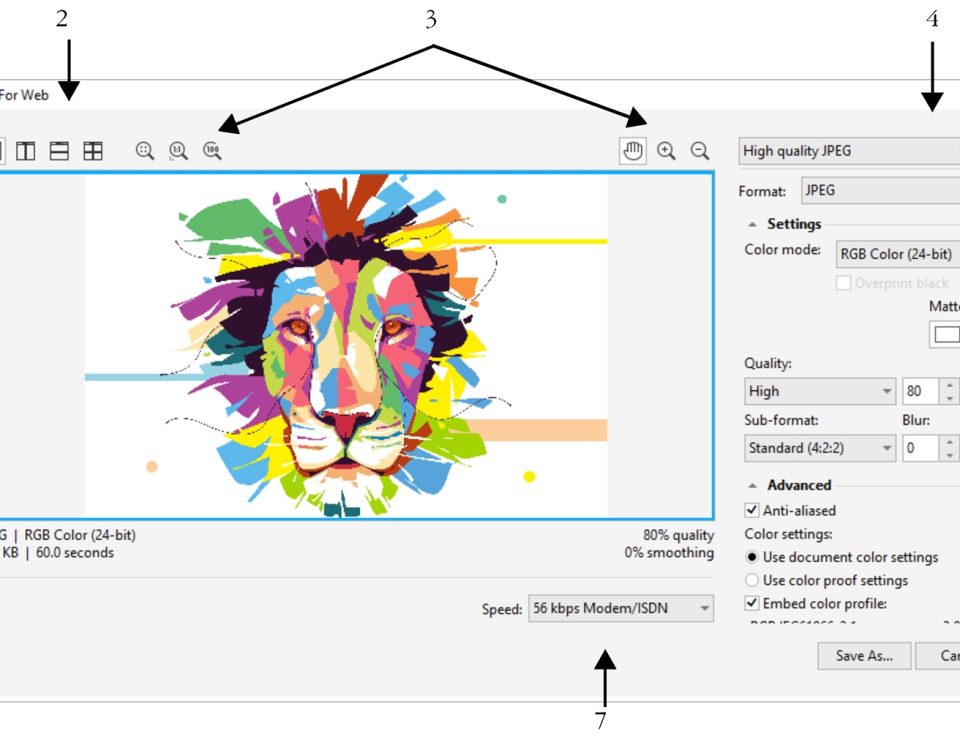 Export bitmaps for the web