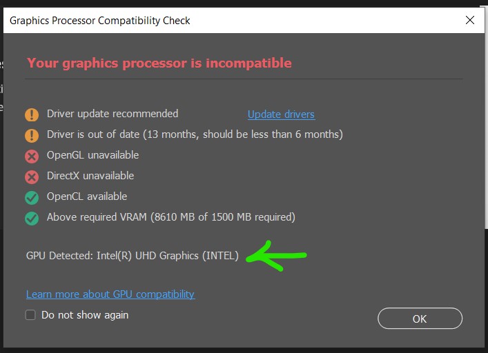 How to Fix Photoshop When It Can't Complete a Request Due to a Program Error 2 How to Fix when Photoshop says "Your graphics processor is ...