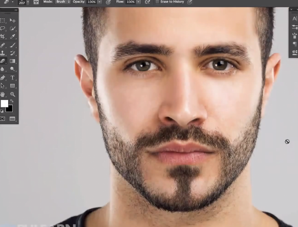 The best beard trends in male model editing Photoshop