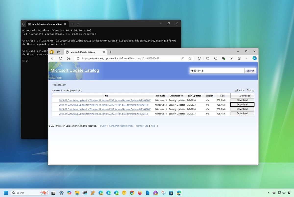 How to manually download and install cumulative updates on Windows ...