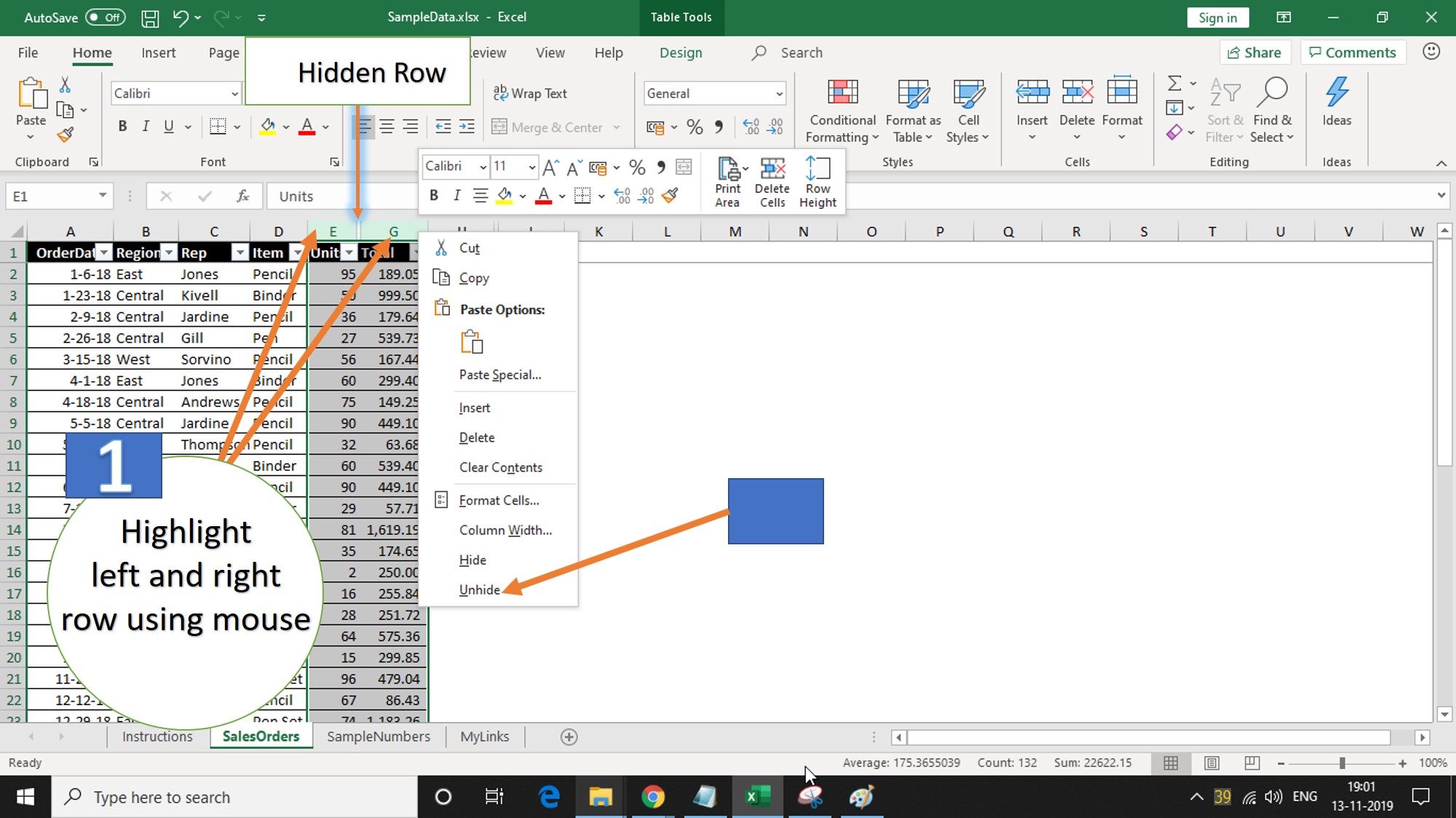 How to hide or unhide rows & columns in Excel - H2S Media