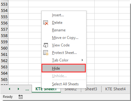 How to protect worksheet from viewing in Excel?