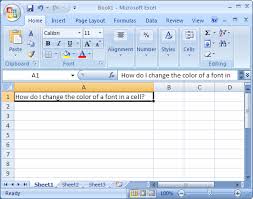 MS Excel 2007: Change the font color in a cell