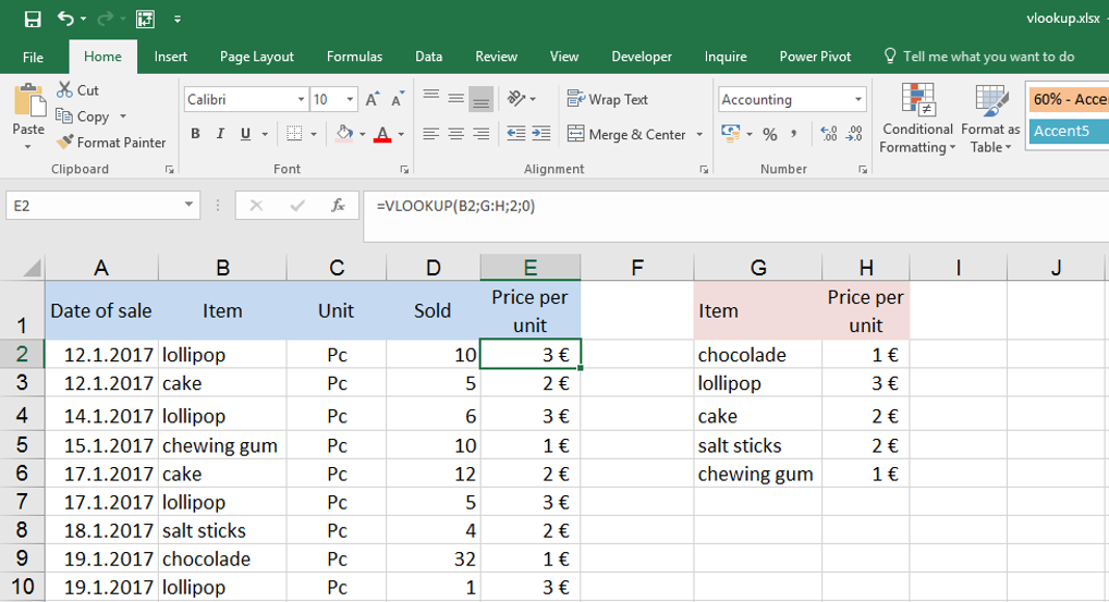 How to Match Identical Data in Two Excel Tables: Step-by-Step Guide 6 VLOOKUP – function to connect two tables – Trainings, consultancy ...