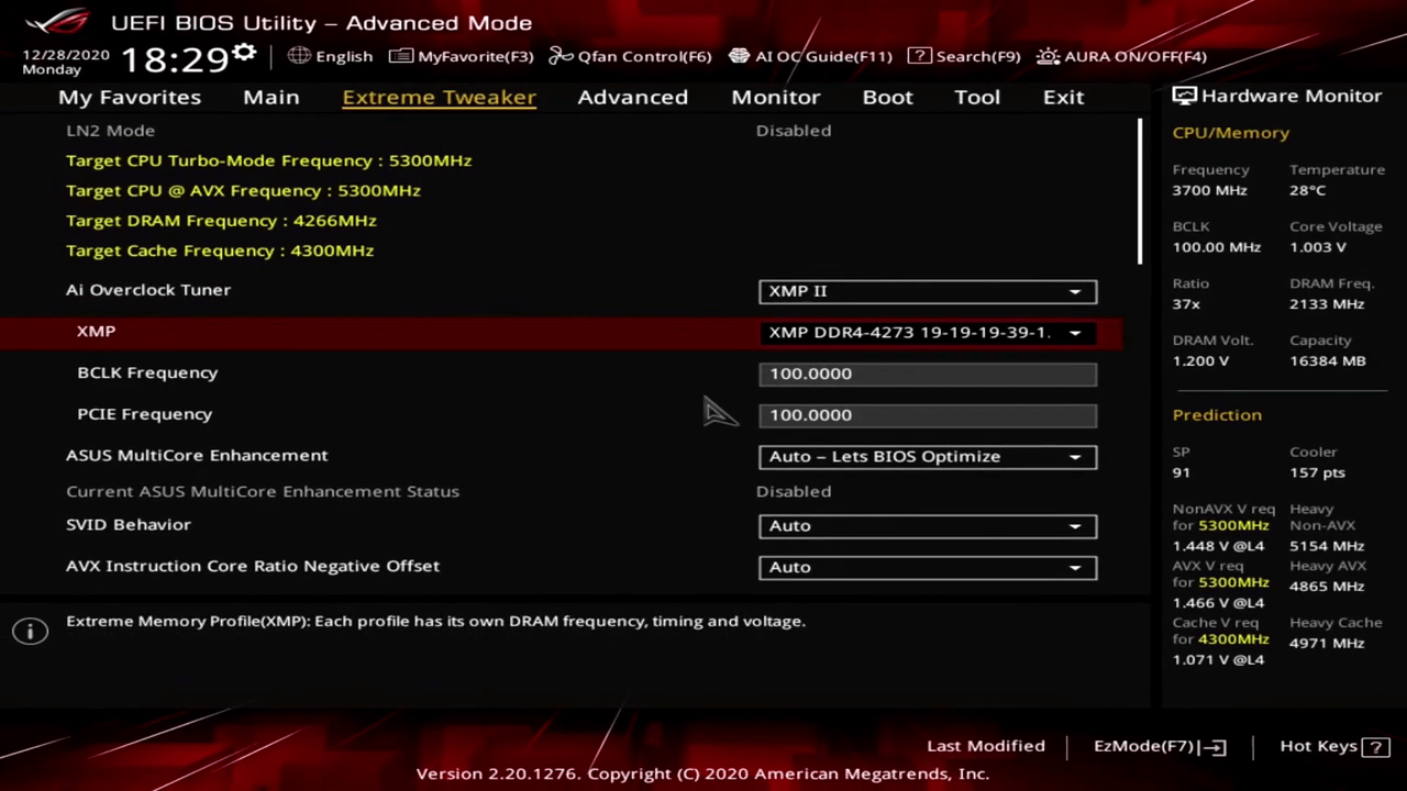 Intel Extreme Memory Profile - SkatterBencher