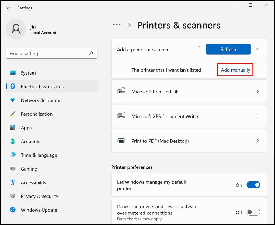 How to Fix Shared Printer Error 0x00000040 on Windows 11 3 How to Add Wired and Wireless Printers to Windows 11