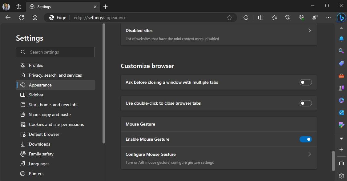 How to Enable Mouse Gestures in Microsoft Edge for Windows 11
