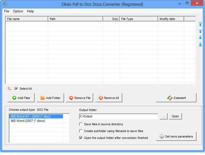 Okdo PDF to DOC DOCX Converter - Batch convert PDF to DOC DOCX ...