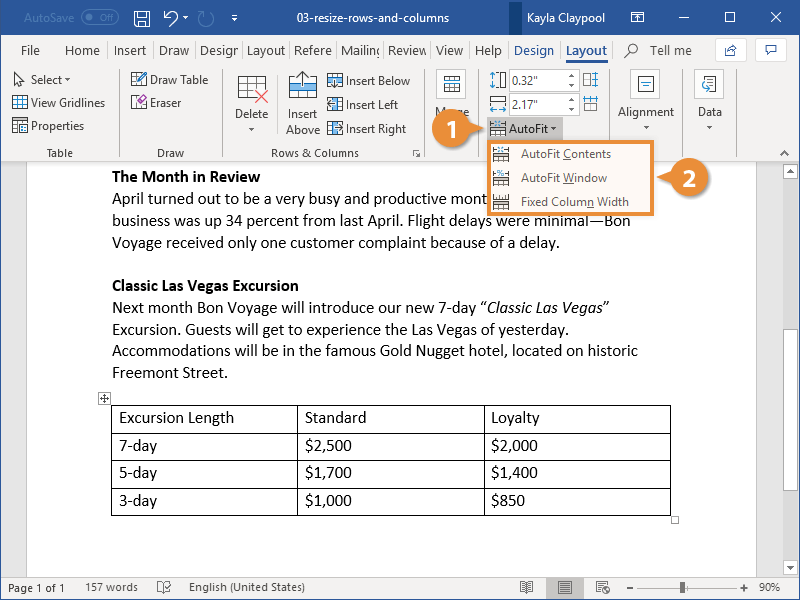 How to Change Column Width in Word | CustomGuide